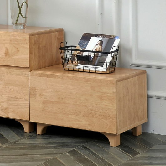 사사가구 로레나 고무나무 원목 1단 서랍장 500