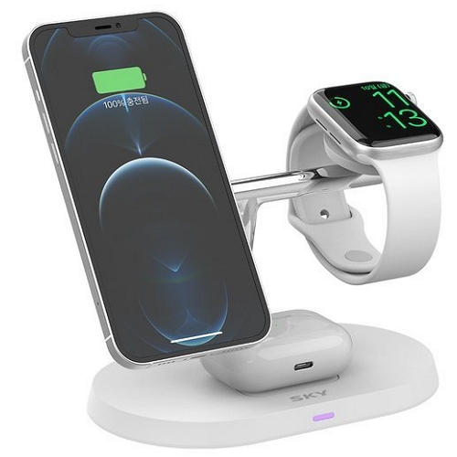 스카이랩 스카이 필 W54 15W 3in1 맥세이프 무선충전기 SKY-W54Mag