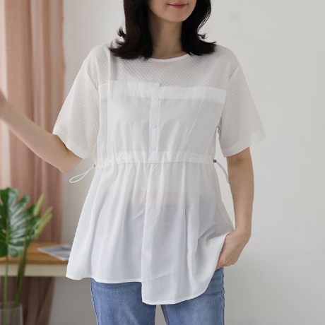 웬디즈갤러리 에보 스트링 블라우스 NBL107