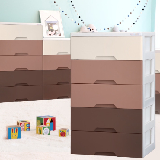 보노하우스 코지모던 우드상판 5단 서랍장