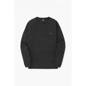 코오롱스포츠 우븐 리드 라운드 티셔츠 V3TBX24102BLK