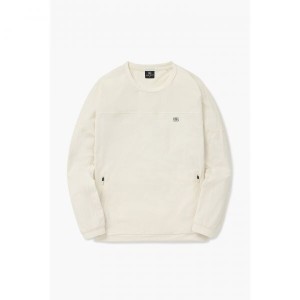 코오롱스포츠 우븐 리드 라운드 티셔츠 V3TBX24102IVO