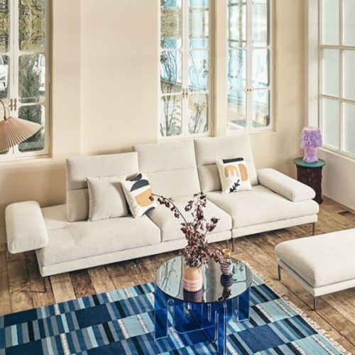 에싸 프라도 스윙기능 카시미라 패브릭 소파 4인용