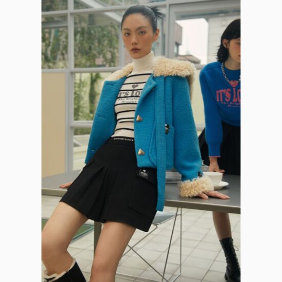 에고이스트 여성 아웃포켓 플리츠 미니 스커트 EP4WS161