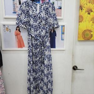 미센스 프린트 플레어 롱 원피스 MB36OPM202A