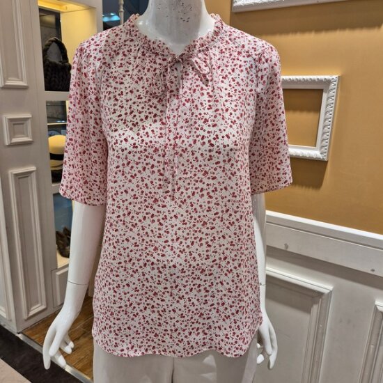BCBG 마롱 프린트 블라우스 B4B5B491