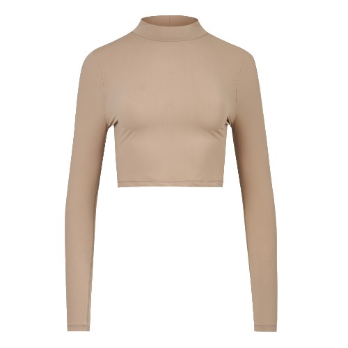 스파이더  올데이 크롭 롱 슬리브 SPJFCNRL251W-BEG