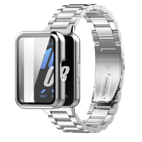 갤럭시 핏3 풀커버 케이스 메탈스트랩 세트