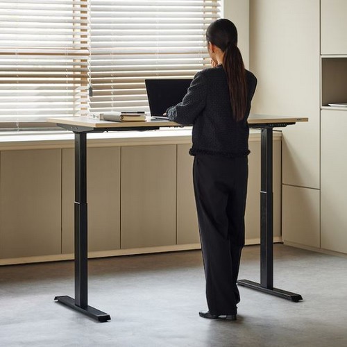 롱코 듀얼모터 모션 스탠딩 직각 커브홀 3STEP 책상