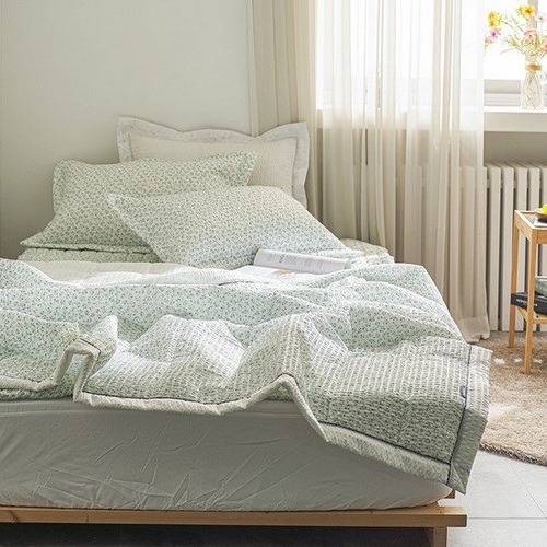 르헤브 아마레 시어서커 이불 여름 냉감 얇은 차렵이불 패드세트