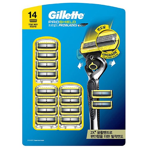 질레트  2024 프로쉴드 옐로우 면도날