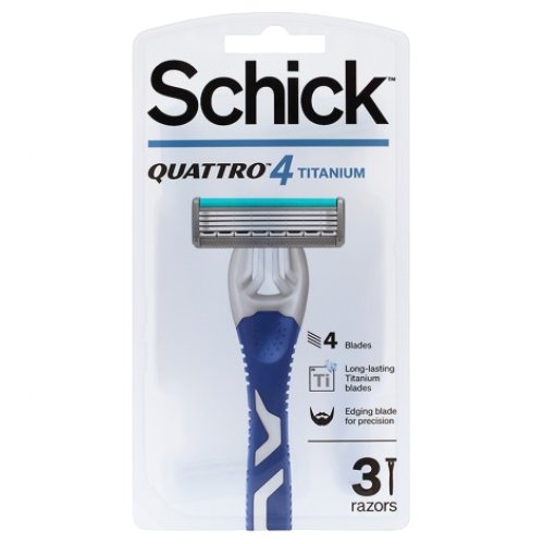 쉬크  리뉴얼 쿼트로4 티타늄 일회용 면도기