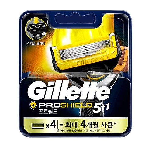 질레트  리뉴얼 프로쉴드 옐로우 면도날