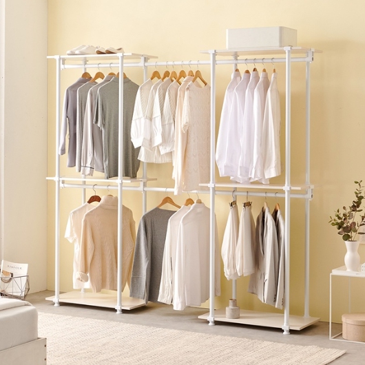 핀란디아  킹스행거 아멜리아 와이드 2단 선반 행거 800