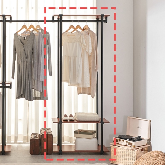 핀란디아  킹스행거 아멜리아 와이드 1단 선반 행거 800