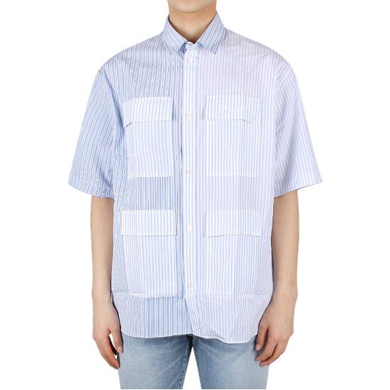 메종키츠네 멀티 포켓 포플린 셔츠 KM00404WC2029 M153