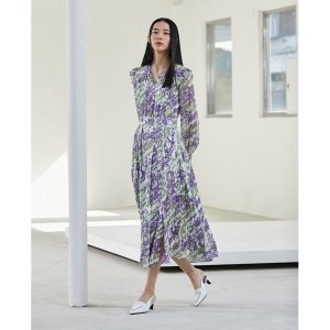 에고이스트 플리츠 장식 롱 원피스 EP1WO265