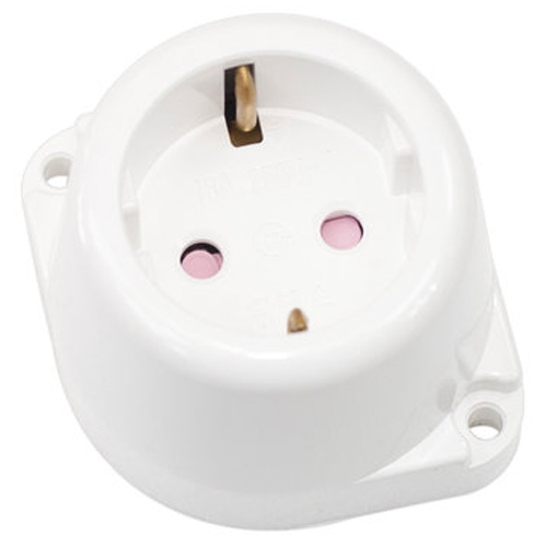 위너스  둥근형 노출 1구 콘센트 접지형 핀타입