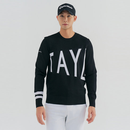 테일러메이드  빅로고 포인트 라운드 니트 TMSRN1123-199