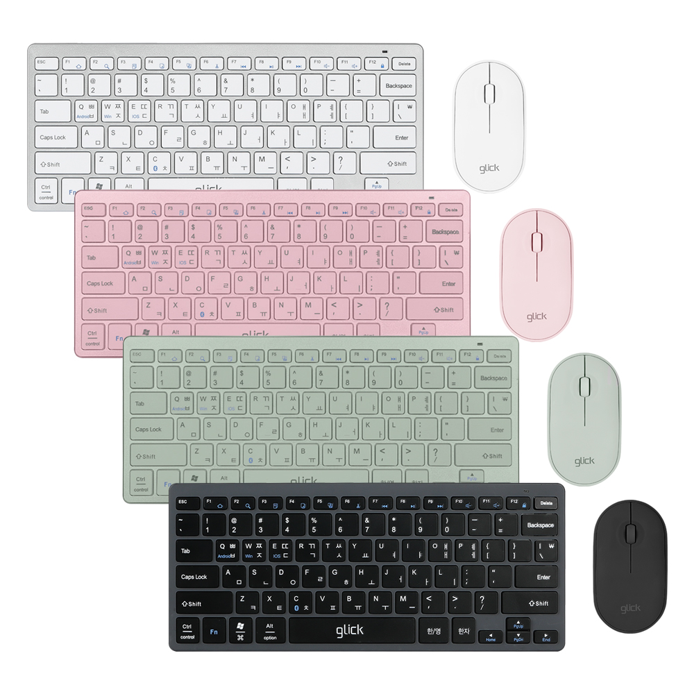 지클릭커  OFFICEPRO WMK30 마카롱 무선 블루투스 키보드 마우스 세트