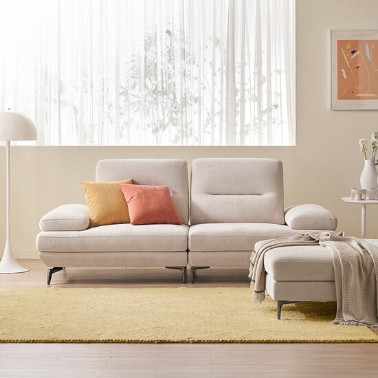 에몬스 위브릭 듀얼 스윙 M 패브릭 소파 3인용