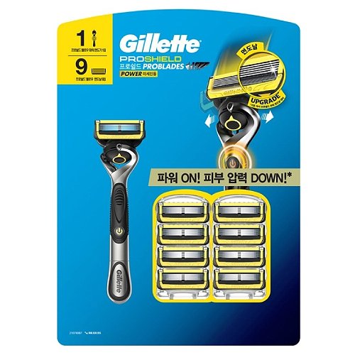 질레트  2024 프로쉴드 옐로우 파워 + 면도날
