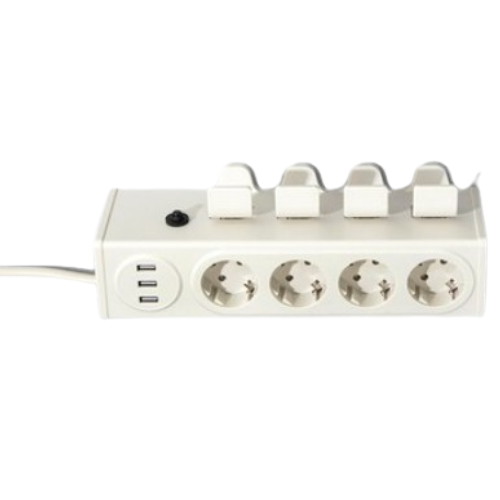 라이프썸  이지클릭 4구 16A 메인스위치 USB 멀티탭