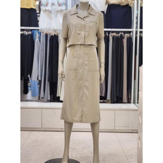 숲(SOUP) 크롭셔츠형H원피스 OA7OPT2