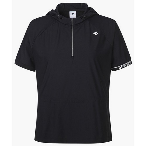 데상트골프  매쉬믹스 반팔 아노락 티셔츠 DP22WFTS64_BLKG