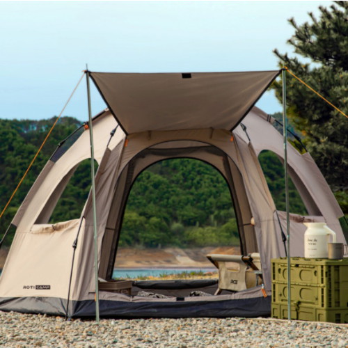 로티캠프  원터치 육각 텐트 4윈도우