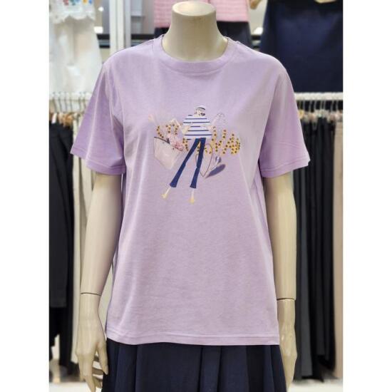 숲(SOUP) 일러스트 라운드넥 반팔 티셔츠 OA6STT3