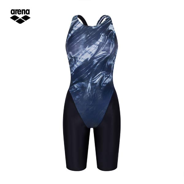 아레나  여성 일반 글로시에 4부반신 실내수영복 A3FL1LH10BLK