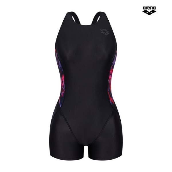 아레나  여성 엠비션 선수 3부 반신 레이서백 실내수영복 A3FL1CE06BLK