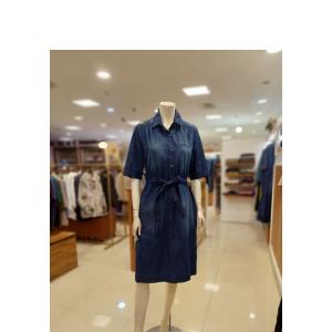 비꼴리끄 여성 데님 자수 원피스 B242DO1140