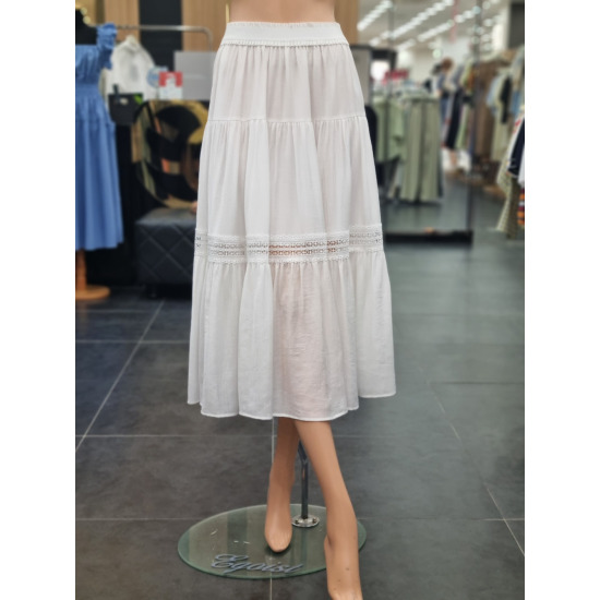 에고이스트 여성 레이스패치티어드롱스커트 EQ2JS602