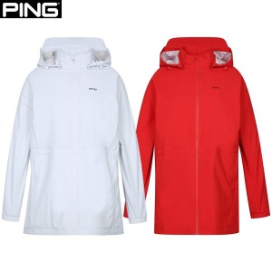 핑  후드 탈부착 허리스트링 레인코트 121C1JR282_WR