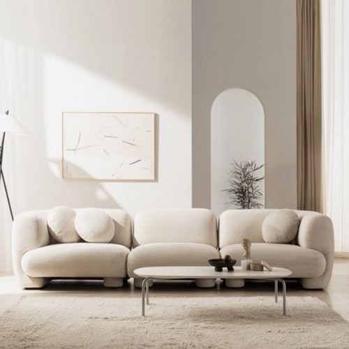 리바트 오브니 와이드 패브릭 소파 4인용