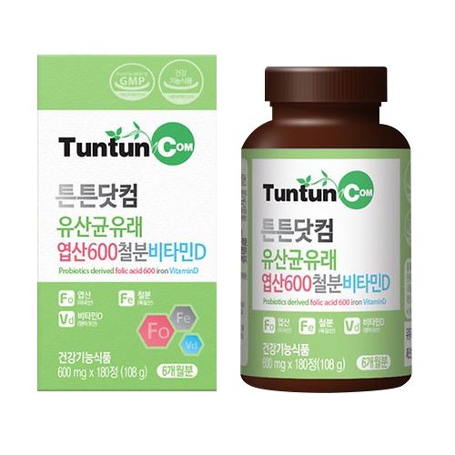 노바렉스 튼튼닷컴 엽산600철분비타민D 180정