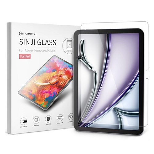 신지모루  iPad Air 13 M2 9H 고경도 풀커버 강화유리 액정보호필름