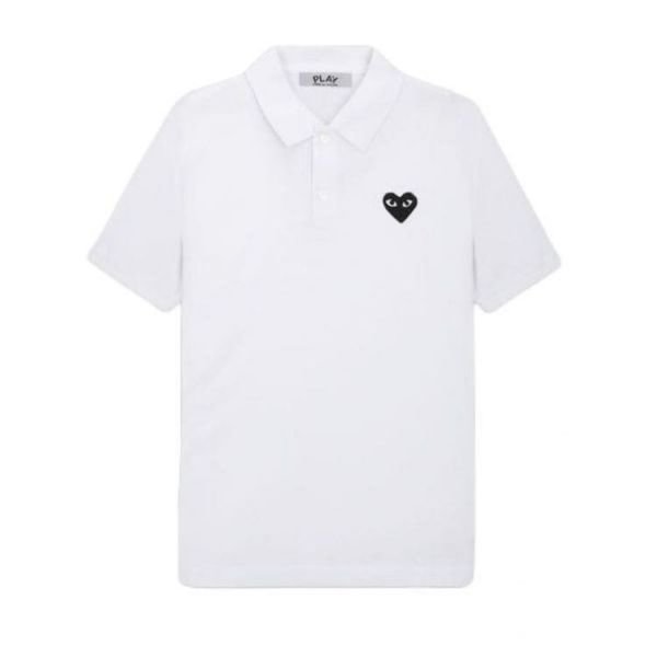 꼼데가르송 블랙하트 와펜 반팔 카라티 AZT066 0512