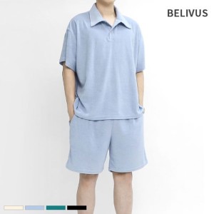 빌리버스 남자 셋업 오버핏 반팔 카라티 BRAT016