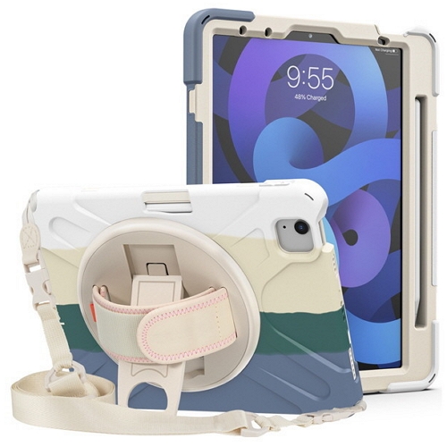 수나르  iPad Pro 11 M4 배리어스 레인보우 스트랩 케이스