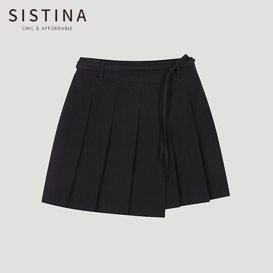 시스티나 벨티드 플리츠 미니 스커트 AWWSKO21020