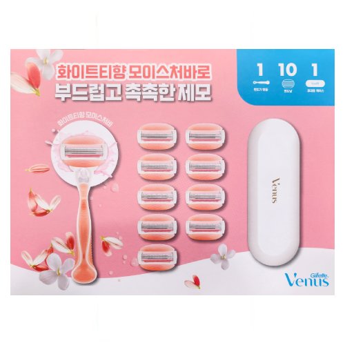 질레트  비너스 컴포트 글라이드 화이트 티
