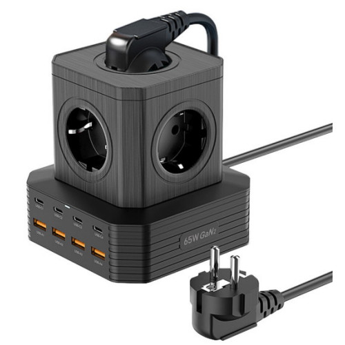 아임커머스 UM2 5구 16A 메인스위치 65W USB 타워형 멀티탭