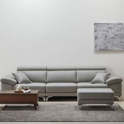 에넥스 스텔라 천연가죽 소파 4인용+마블테이블