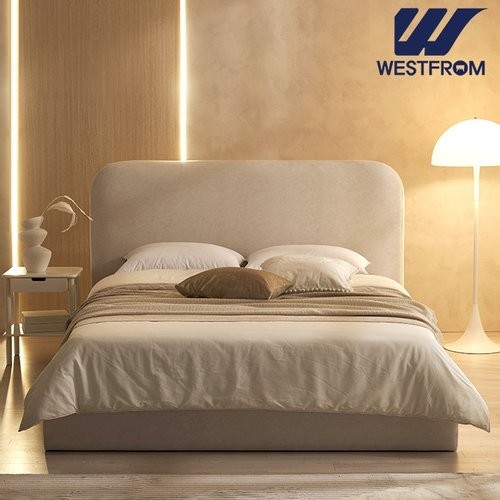 웨스트프롬 피오니 라운드 패브릭 침대 Q