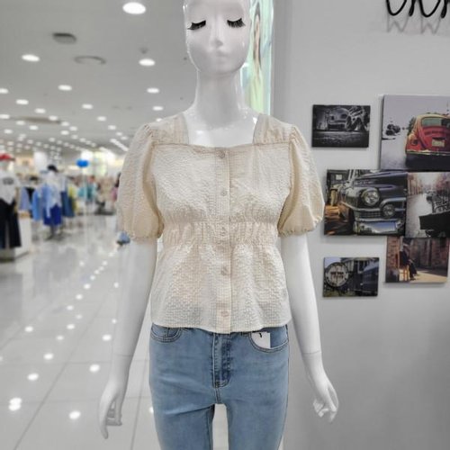 비지트인뉴욕 스퀘어스모킹블라우스 VA7SS7N