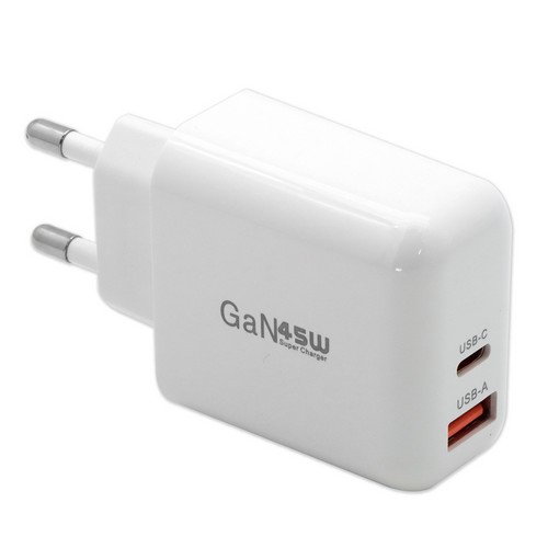 마하링크  PD PPS 45W 2포트 GaN 멀티 충전기 ML-GAN45W