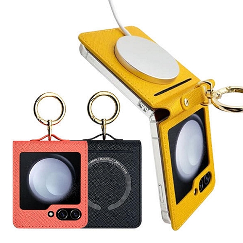 유베키  갤럭시Z 플립5 카드수납 맥세이프 케이스